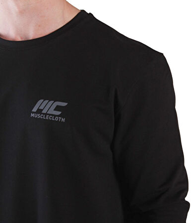 MuscleCloth MC-X Uzun Kollu Sweatshirt Siyah