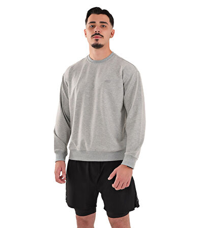 MuscleCloth Basic Sweatshirt Gri Melanj