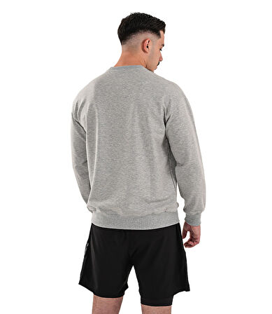MuscleCloth Basic Sweatshirt Gri Melanj