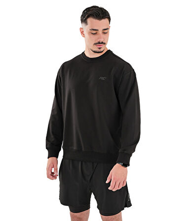 MuscleCloth Basic Sweatshirt Siyah