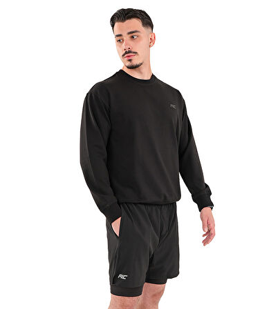 MuscleCloth Basic Sweatshirt Siyah