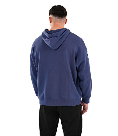 MuscleCloth Elite Oversize Kapüşonlu Sweatshirt İndigo