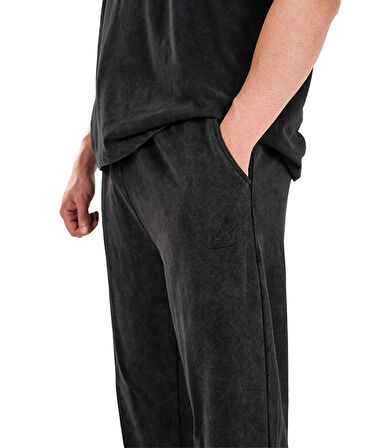 Kingsize Darksteel Antik Yıkamalı Eşofman Altı Siyah