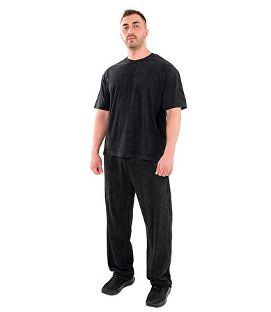 Kingsize Darksteel Antik Yıkamalı Oversize T-Shirt Siyah