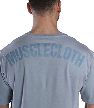 MuscleCloth Washed Oversize T-Shirt Açık Mavi