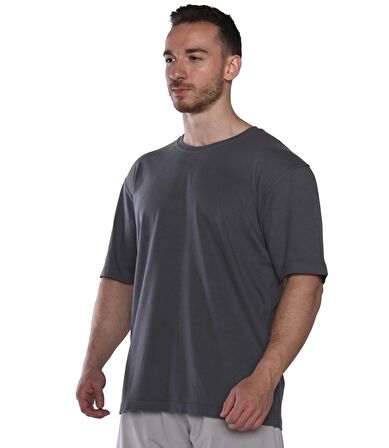 MuscleCloth Washed Oversize T-Shirt Füme