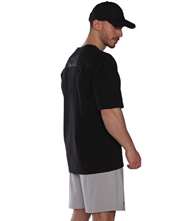 MuscleCloth Washed Oversize T-Shirt Siyah