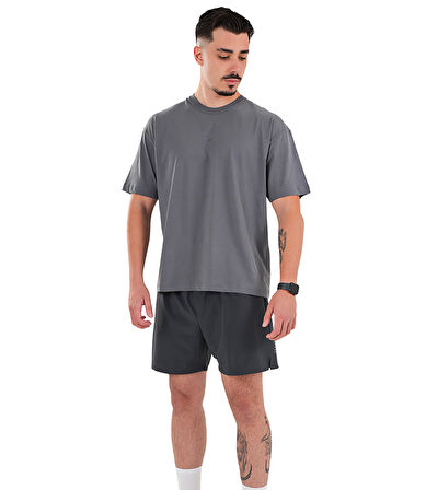 MuscleCloth Basic Oversize T-Shirt Füme