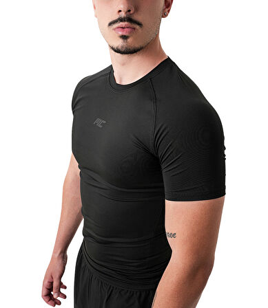 MuscleCloth Tech Kısa Kollu T-Shirt Siyah