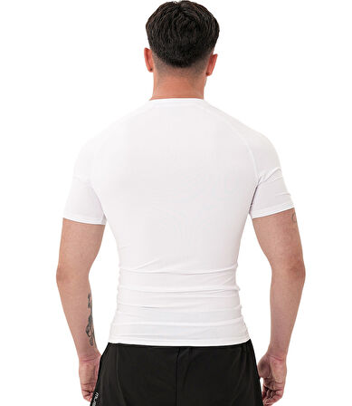MuscleCloth Tech Kısa Kollu T-Shirt Beyaz