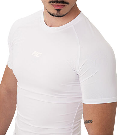 MuscleCloth Tech Kısa Kollu T-Shirt Beyaz