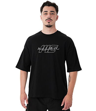 MuscleCloth Icon Heavyweight Oversize T-Shirt Siyah