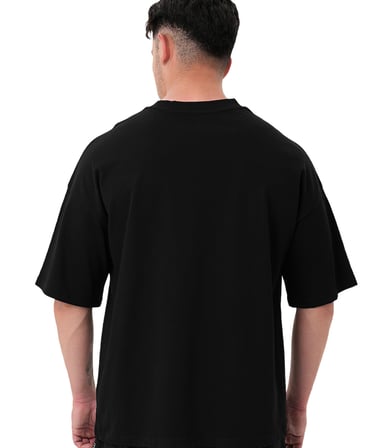 MuscleCloth Tactical Heavyweight Oversize T-Shirt Siyah