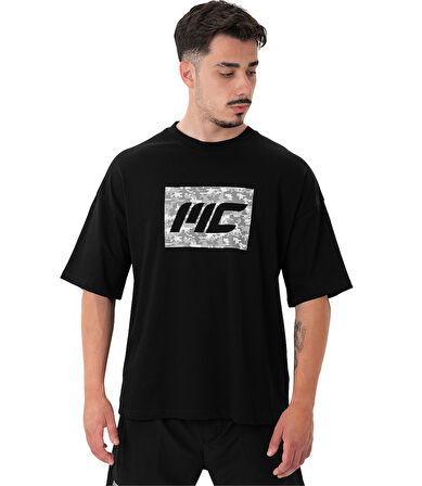 MuscleCloth Tactical Heavyweight Oversize T-Shirt Siyah