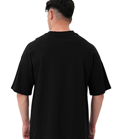 MuscleCloth Tactical Heavyweight Oversize T-Shirt Siyah