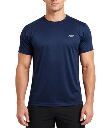 MuscleCloth Dry Touch Kısa Kollu T-Shirt Lacivert