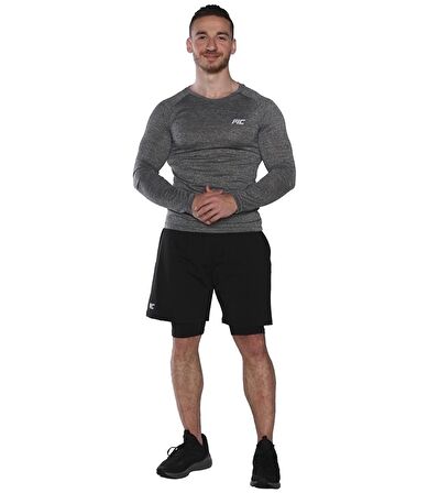 MuscleCloth Pro Stretch Uzun Kollu T-Shirt Füme