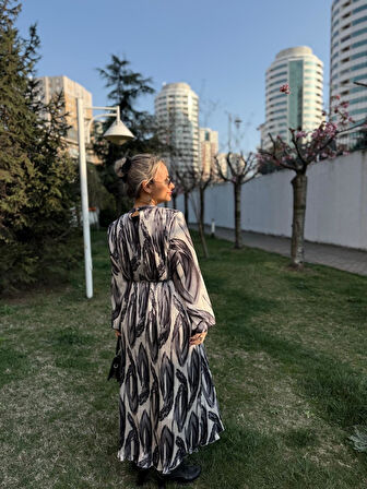 Premium Kalite Full Pliseli Elbise Tesettür Uyumlu Pliseli Elbise