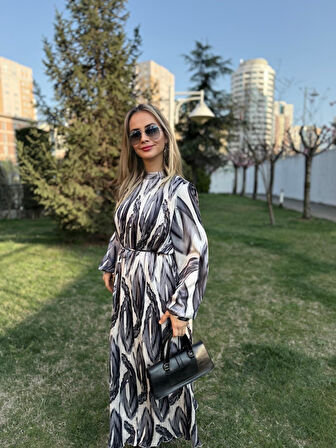 Premium Kalite Full Pliseli Elbise Tesettür Uyumlu Pliseli Elbise