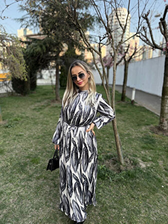 Premium Kalite Full Pliseli Elbise Tesettür Uyumlu Pliseli Elbise