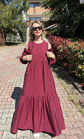 Yazlık Jakar Modal Kumaş Jile Elbise ve Ceket İkili Takım İkili Ceket Elbise Takım