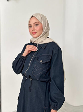 Premium Kalite Denim Kot Etek Ceket Takım İkili Tasarım Jean Takım