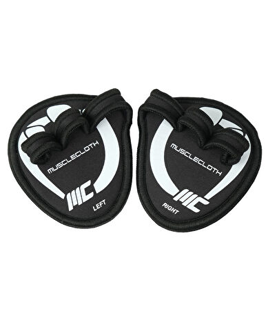 MuscleCloth Grip Pads Fitness Eldiveni Siyah