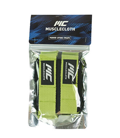 MuscleCloth Padded Lifting Straps Yeşil