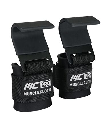 MuscleCloth Lifting Hooks Ağırlık Kaldırma Kancası Siyah