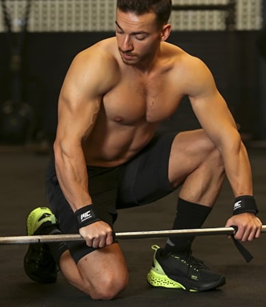 MuscleCloth Padded Lifting Straps + Padded Ankle Cuff Seti Siyah