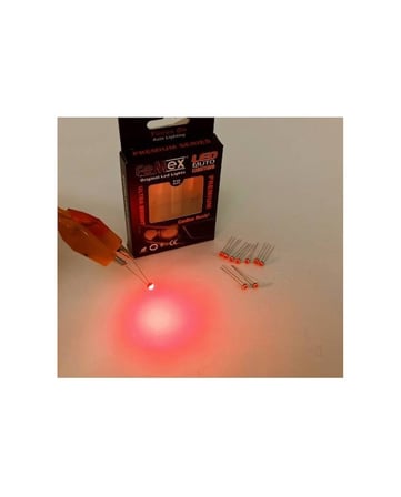 FEMEX Premium 10'lu İnce Bacaklı Kırmızı Kıl Led 3030 Chipset 1smd Mini Led Ampul 