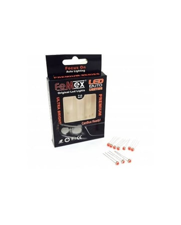 FEMEX Premium 10'lu İnce Bacaklı Kırmızı Kıl Led 3030 Chipset 1smd Mini Led Ampul 