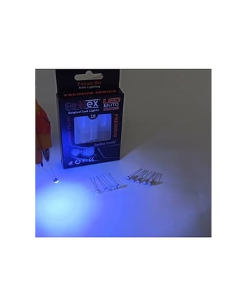 FEMEX Premium 10'lu İnce Bacaklı Mavi Kıl Led 3030 Chipset 1smd Mini Led Ampul 