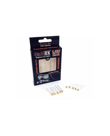 FEMEX Premium 10'lu İnce Bacaklı Turuncu Kıl Led 3030 Chipset 1smd Mini Led Ampul 