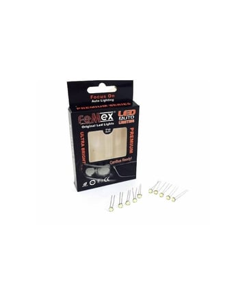 FEMEX Premium 10'lu İnce Bacaklı Turkuaz Kıl Led 3030 Chipset 1smd Mini Led Ampul 