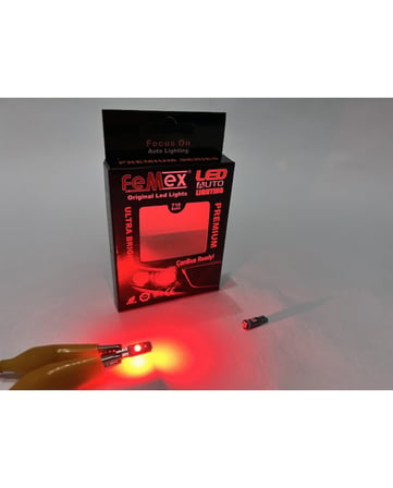 FEMEX Premium 10'lu Kırmızı T5 Led 3030 Chipset 3smd Mini Led Ampul 