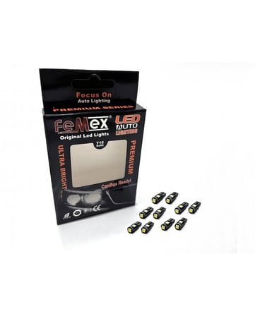 FEMEX Premium 10'lu Kırmızı T5 Led 3030 Chipset 3smd Mini Led Ampul 