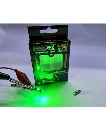 FEMEX Premium 10'lu T5 Led Yeşil 3030 Chipset 3smd Mini Led Ampul 