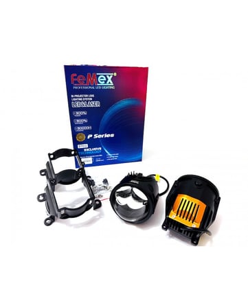 Femex S60 Sis Bi-Led Projektör Mercek 3,0 Inc Çift Lazerli 3 Renk BEYAZ SARI GÜN IŞIĞI