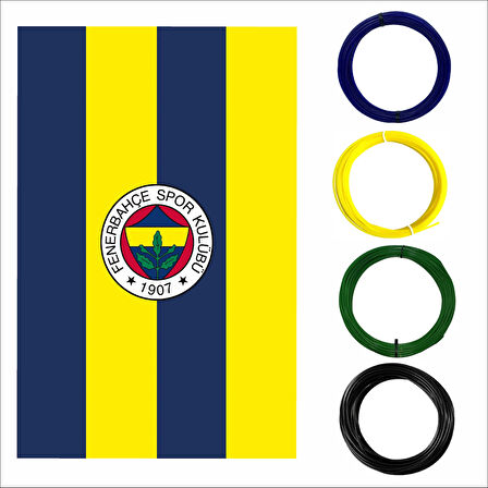 3D Kalem için Fenerbahçe Temalı (Sarı,Lacivert,Yeşil,Siyah) PLA Filament Seti
