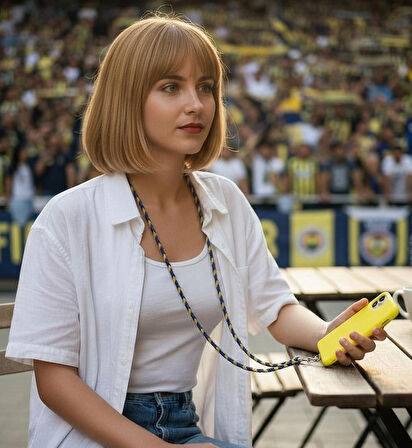 FENERBAHÇE ÖRGÜ TELEFON BOYUN ASKISI TÜM KILIFLARA UYUMLU