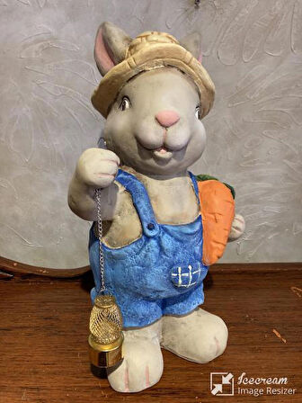 Fenerli Erkek Tavşan Bahçe Balkon Dekor Ürünü