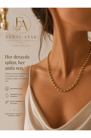 Vıp 14K Parlak Dorika Kolye