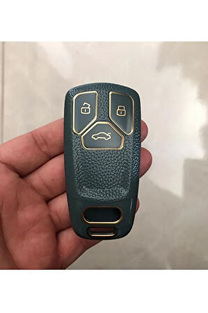 Audi A6l A4 A5 Q5 Q7 Tt 8s S4 S5 Uyumlu Lüx Anahtar Koruma Kılıfı Gri Gold Renk
