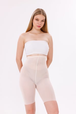 Freshness 0007 Lazer Kesim Tül Yüksek Bel Şort Korse