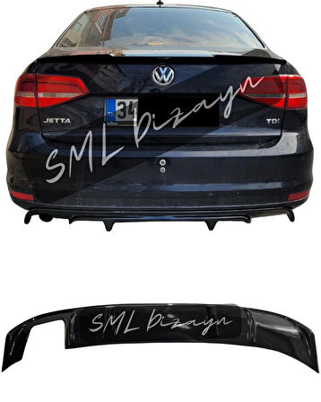 Volkswagen Jetta Makyajlı Difüzör 2014-2015-2016-2017 (PLASTİK) Jetta Arka-bodykit-difizör-ek