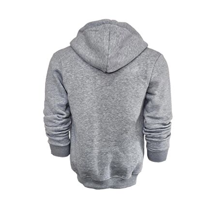 FFM İSTANBUL 3 İPLİK KAPŞONLU FERMUARLI GRİ SWEATSHIRT