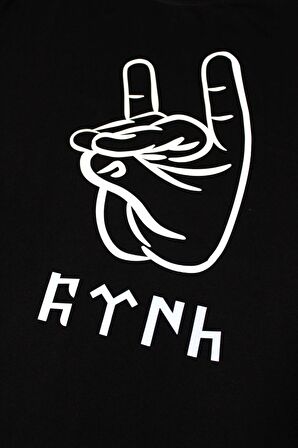 FFM İSTANBUL BOZKURT İŞARETİ BASKILI SİYAH BASIC TSHIRT