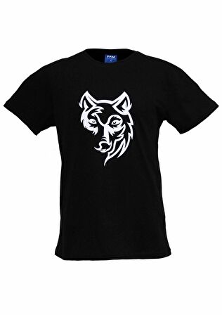 FFM İSTANBUL KURT BASKILI SİYAH BASIC T-SHIRT