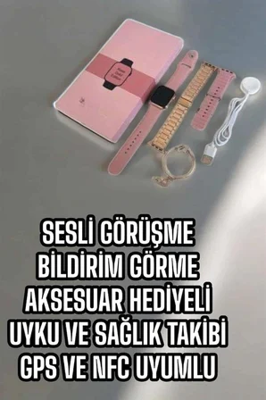 Akıllı Saat Sesli Görüşme Bildirim Görme Uyku Ve Sağlık Takibi